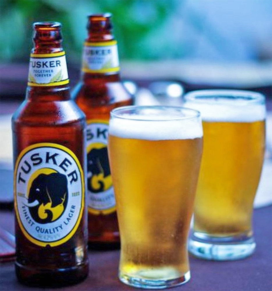 Image of ice cold Kenyan Tusker beer offered at Tulia Amboseli Safari Camp