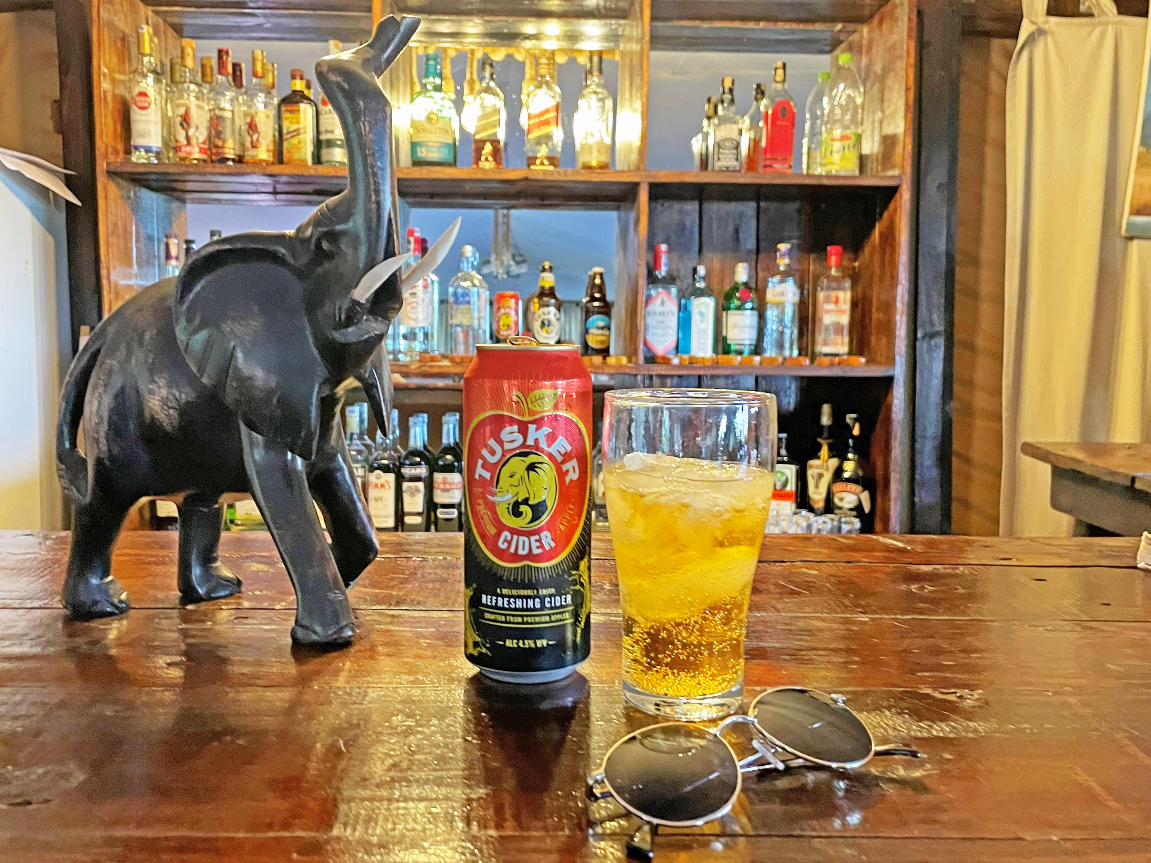 Image of the bar and drinks at Tulia Amboseli Safari Camp in Amboseli National Park, Kenya